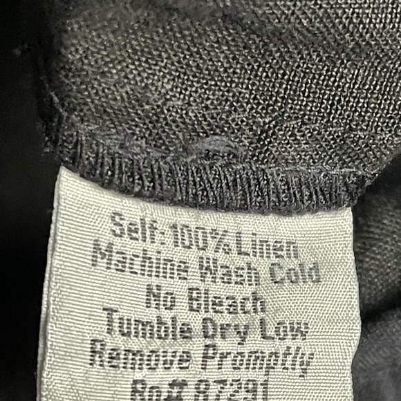 Johnny Was Womens 100% Linen Lace Lightweight Pants Size M Black - Picture 3 of 12